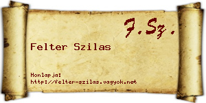 Felter Szilas névjegykártya